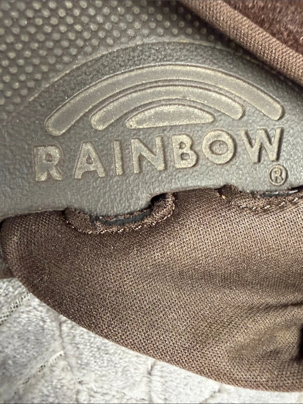 Rainbow Mens Brown Strap Flip Flops size 8